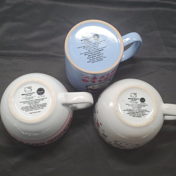 Hello Kitty Assortment of Coffee Mugs by Silver Buffalo Sanrio-Set of 3 - Picture 5 of 6